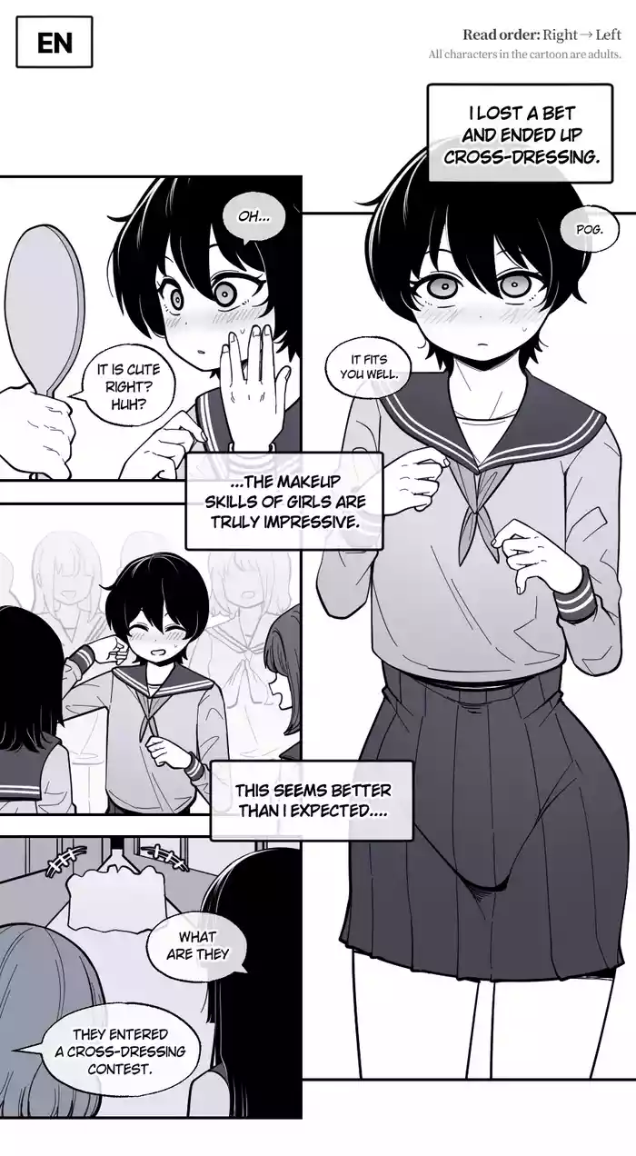 [LangD] 2024-07-26 여장(女装)(Cross-dressing)_EP1 original parody hentai manga featuring schoolgirl uniform femdom by langd