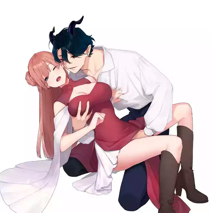 Majo ni Tensei Shitara Inma ni  Aisaremashita. original parody hentai manga by unknown artist